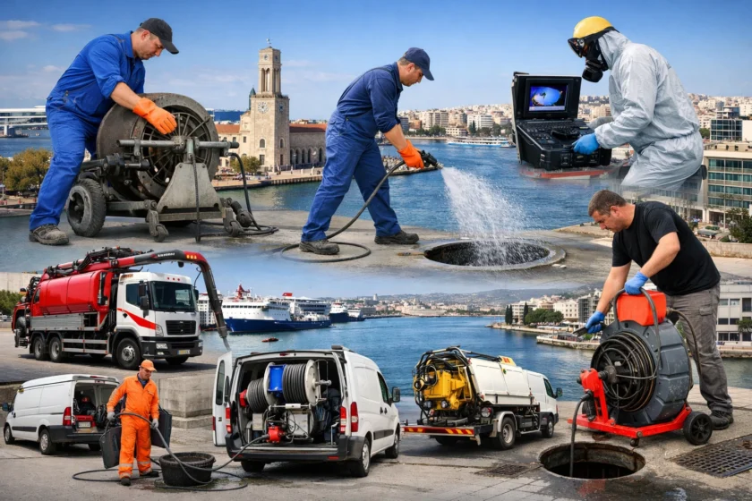 Αποφράξεις αποχετεύσεων στον Πειραιά - Βρες ειδικούς