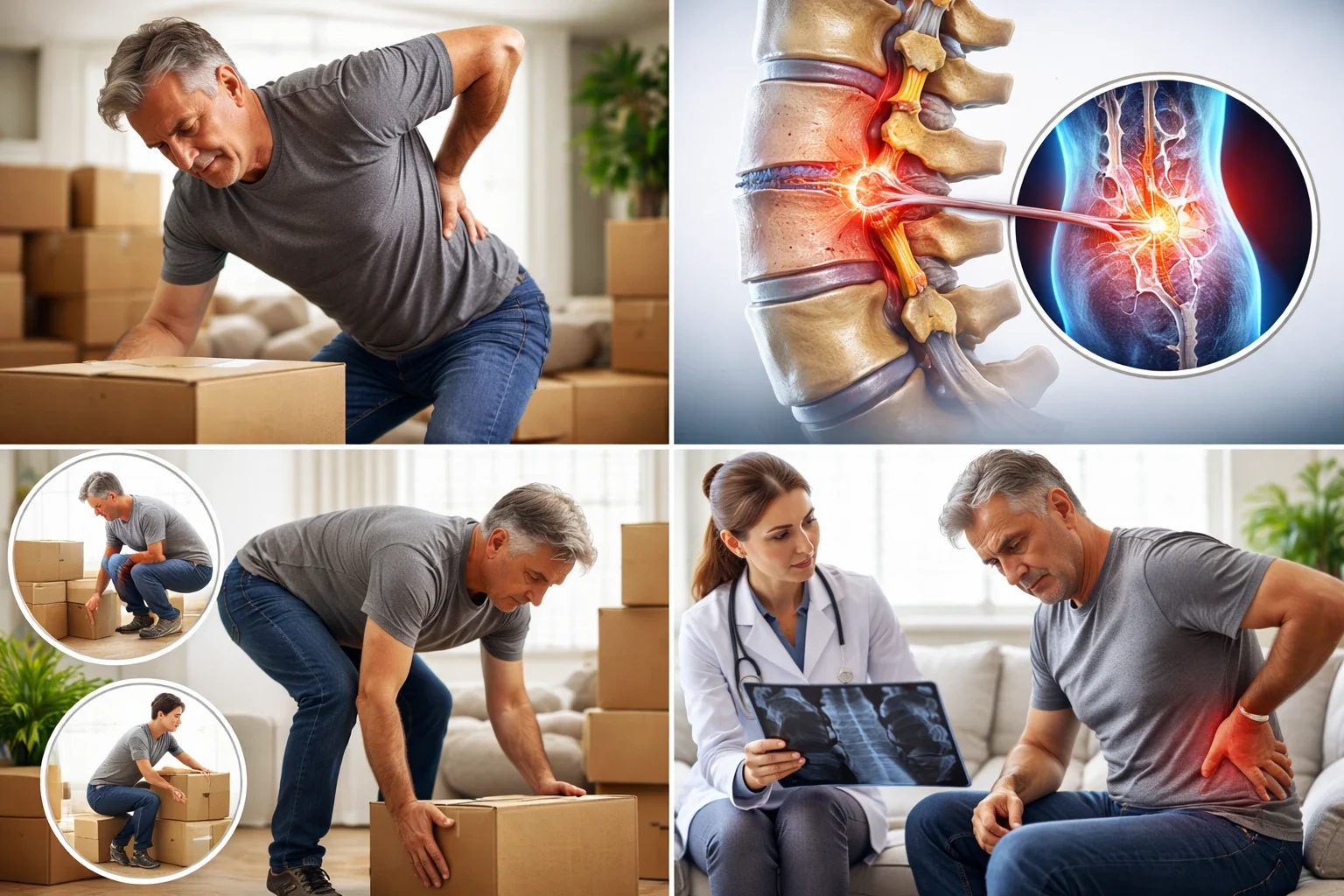 Κήλη Μεσοσπονδυλίου Δίσκου από μετακομίσεις